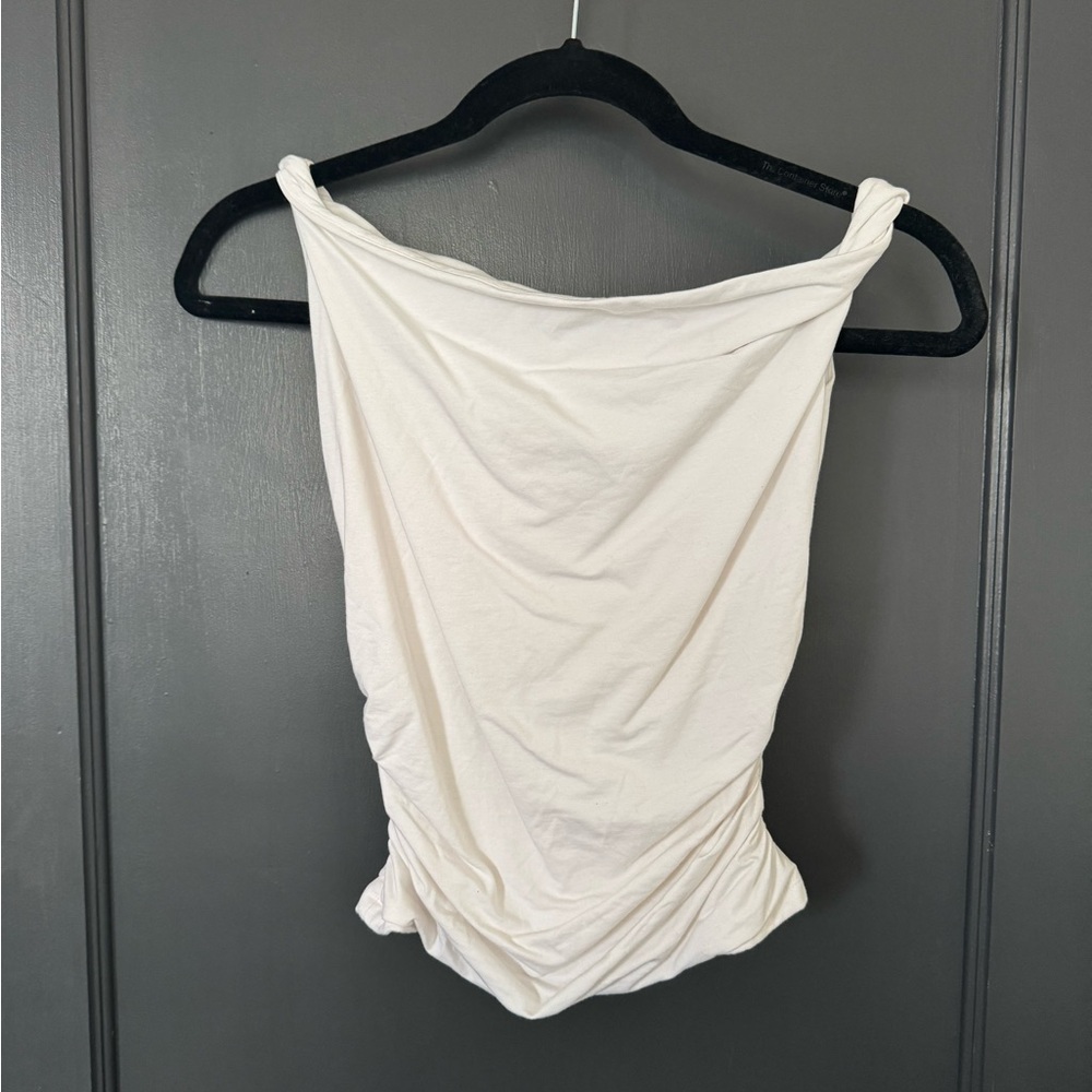Abercrombie & Fitch White Off-Shoulder Tank